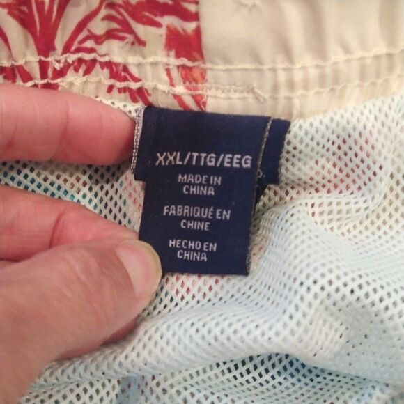NWT Caribbean Joe Hawaiian Tropical Swim Trunks XXL 2XL - Picture 7 of 8